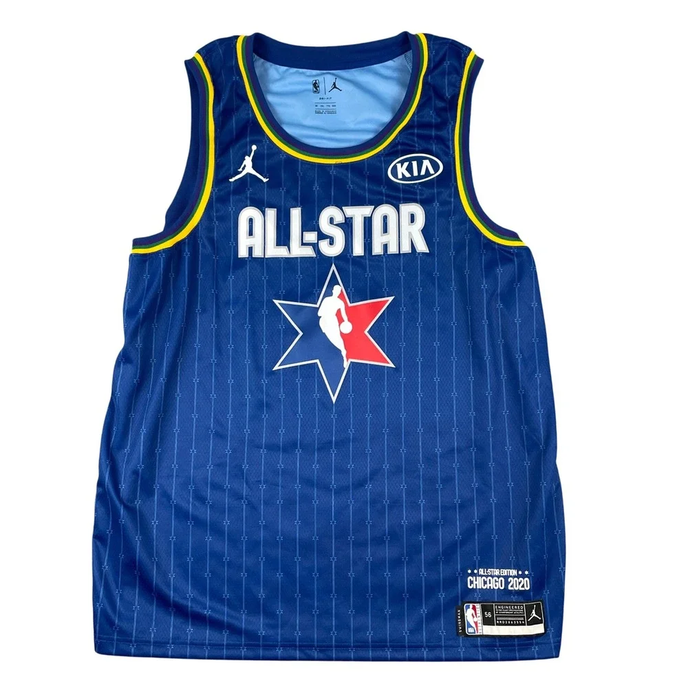 LeBron James All-Star Jersey Mens 2XL Blue Jordan Chicago‎ 2020 Swingman NBA 56